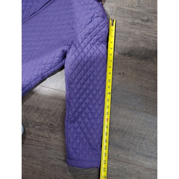 Jane Ashley Women's Quilted Coat, Size Medium Jacket Purple - Picture 13 of 16